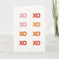 Warme Xo-Minimalismus-Karte