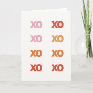 Warme Xo-Minimalismus-Karte Karte