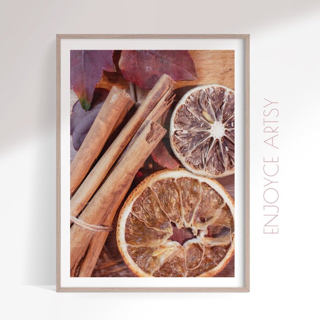 Warme Zitrusfrüchte Zimt gemütliche Herbstküche Ku Poster (Von Creator hochgeladen)