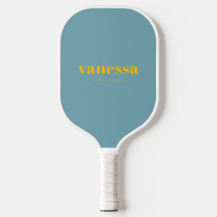 Warmer Aqua-Nachmittags-Minimal-Modern-Klassischer Pickleball Schläger