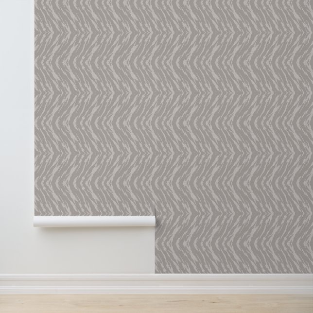 Warmer beiger Zobel-Textur-Chevron Tapete (Anwendung)