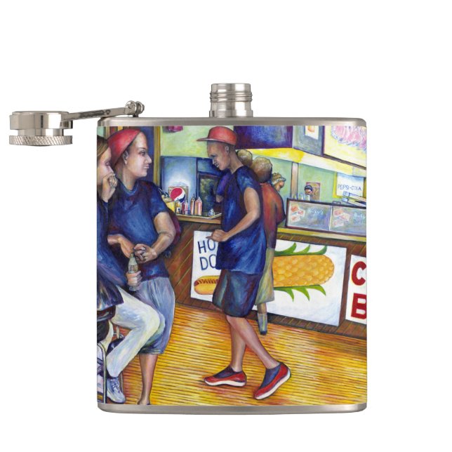 Warmer Bier, kalte Männer und ich bin heiß Flachmann (Geöffnet)