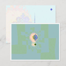 Warmer Bildschirm mit Grenz-Postkarte Postkarte