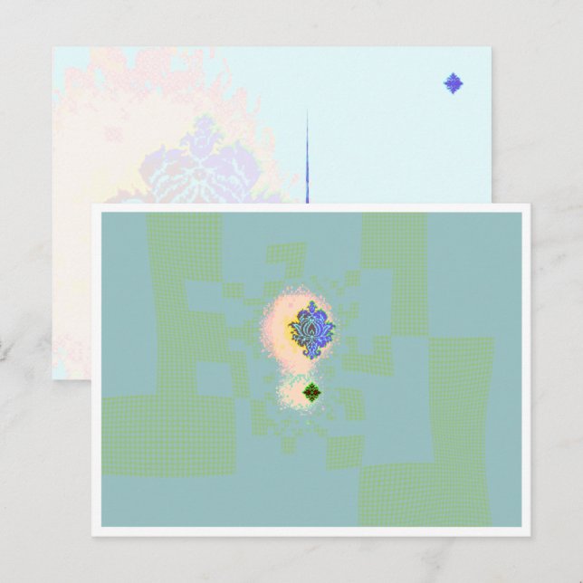 Warmer Bildschirm mit Grenz-Postkarte Postkarte (Vorne/Hinten)