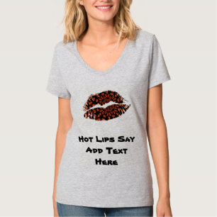 Warmer Chili Lippen OM Kappe Schlacke T-Shirt