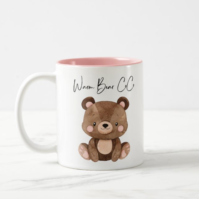 Warmer Coco Bär Stilvolle Kids-Tasse  Zweifarbige Tasse (Links)