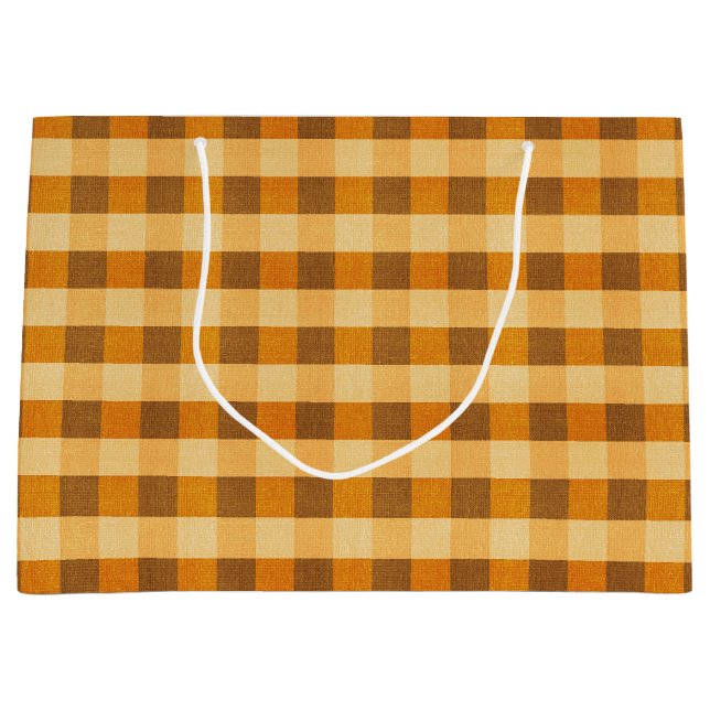 Warmer Fall Kariert Große Geschenktüte (Vorderseite)