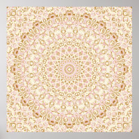 Warmer Golden-Pink-Mandala-Muster