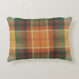 Warmer Herbst-Ernte-Tartan-Karomuster Dekokissen