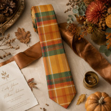 Warmer Herbst-Ernte-Tartan-Karomuster