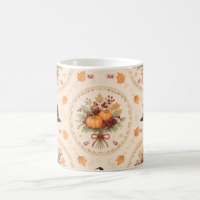 Warmer Herbst-Kürbis Kaffeetasse (Mittel)