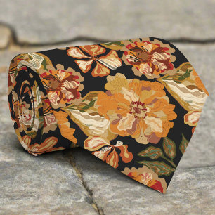 Warmer herbstlicher floraler abstrakter Hochzeitss Krawatte