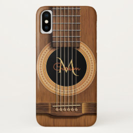 Warmer hölzerner Akustikgitarre iPhone X Fall Case-Mate iPhone Hülle