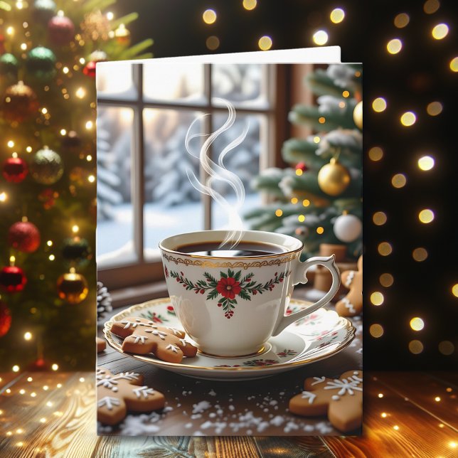Warmer Kaffee und Lebkuchen Weihnachten Karte (Von Creator hochgeladen)