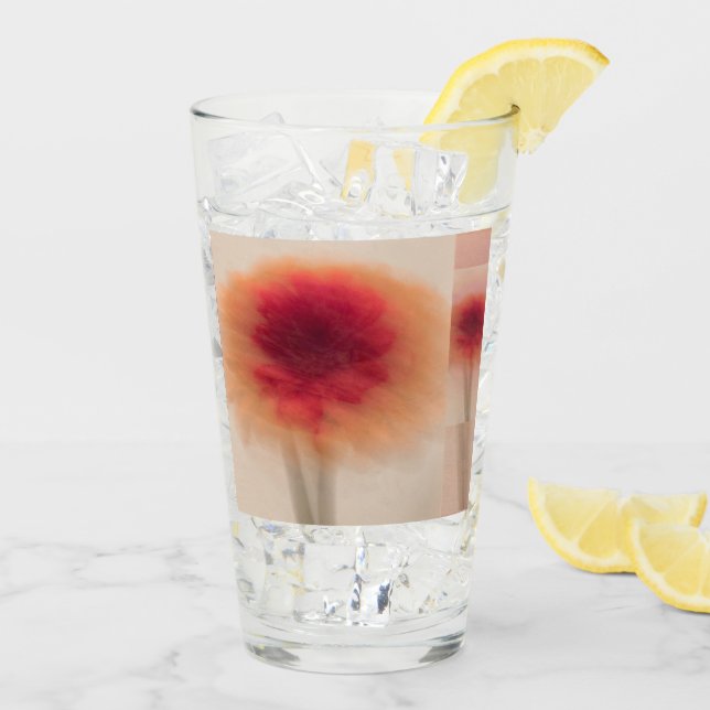 Warmer neutraler abstrakter Glaskelch Glas (Rückseite Ice)