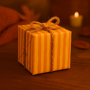 Warmer Orange handGezeichnet Streifen Nahtloser Fa Geschenkpapier