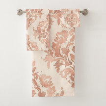 Warmer Pfirsich-Damask Wasserfarbe Ornamental Must