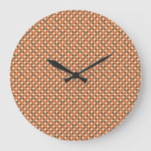 Warmer Retro-Boomerang im Stil der Mitte des 20. J Große Wanduhr