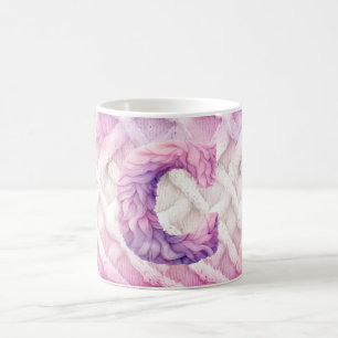 Warmer rosa Lila Buchstabe C Kaffeetasse