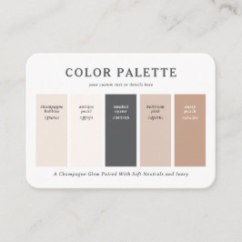 Warmer Rosa- und Champagner-Hochzeitsfarbpalette K Begleitkarte