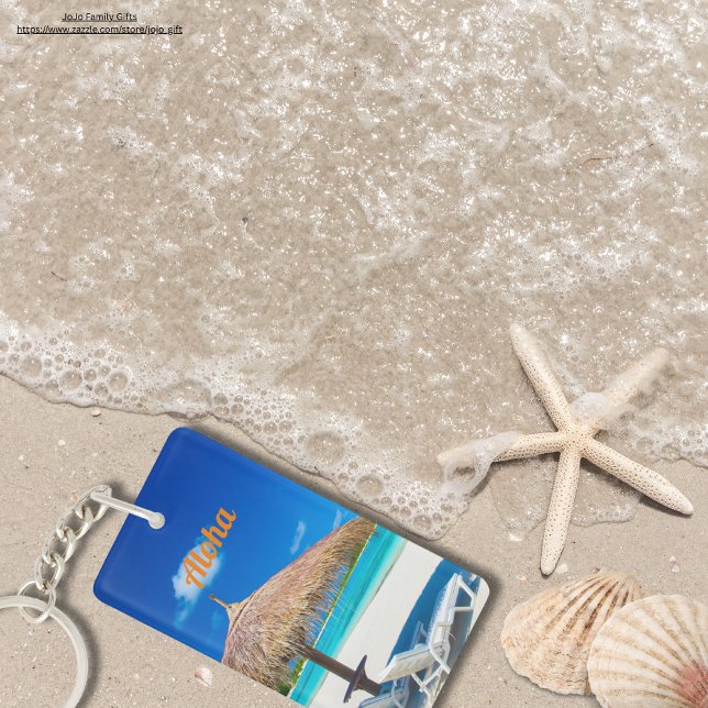 Warmer Sommer Aloha Fotografie Hawaii Strand blau Schlüsselanhänger (Von Creator hochgeladen)