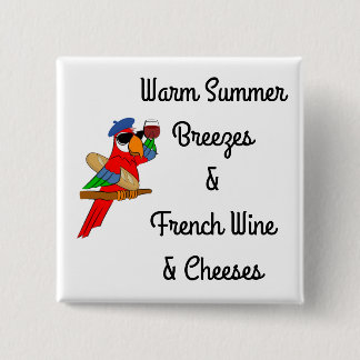 Warmer Sommer saust Papageien-Knopf Button