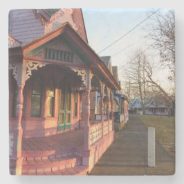 Warmer Sonnenuntergang auf Gingerbread - Martha's  Steinuntersetzer