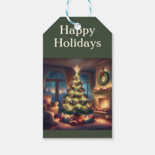 Warmer Weihnachtsbaum Geschenkanhänger