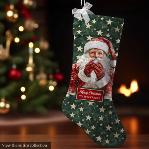 Warmer Weihnachtsmann Strumpf Personalisiert Großer Weihnachtsstrumpf