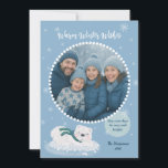 Warmer Winter wünscht Niedlichen blauen Polar-Bär Feiertagskarte<br><div class="desc">Feiern Sie die Saison mit der Warm Winter wünscht Niedlich Blue Sleeping Polar Bären Urlaubskarte. Dieses bezaubernde blaue Urlaubsdesign besticht durch einen schlafenden Eisbären in einer schneebedeckten Szene. Sanfte Schneeflocken fallen sanft um den Bären und schaffen so ein ruhiges Winterwunderland. Die Worte Warm Winter Wünsche fügen eine herzliche Touch, während...</div>