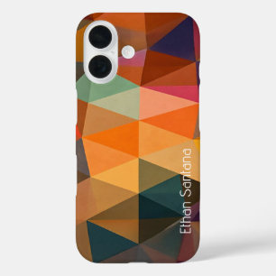 Warmes Abstraktes Dreieck-Muster iPhone 16 Hülle