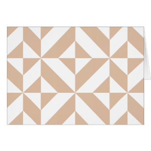 Warmes Beige Geometric Deko Cube Pattern
