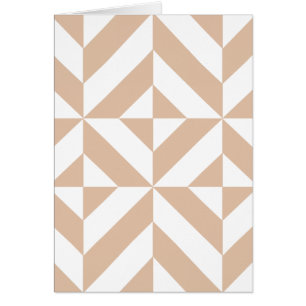 Warmes Beige Geometric Deko Cube Pattern