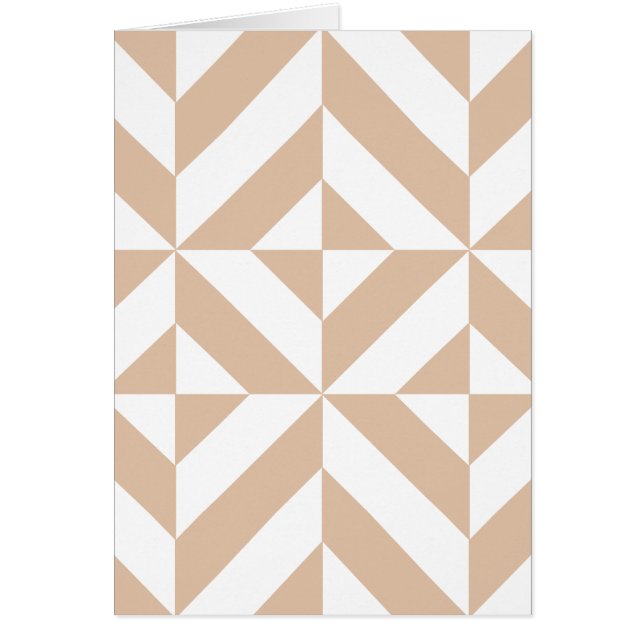 Warmes Beige Geometric Deko Cube Pattern (Vorne)
