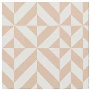 Warmes Beige Geometric Deko Cube Pattern Stoff