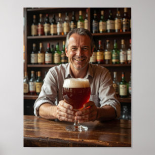 Warmes belgisches Tavern-Willkommensszenenposter Poster