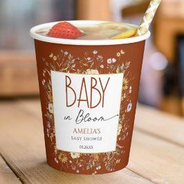 Warmes Burnt Orange Baby Shower Cup Pappbecher