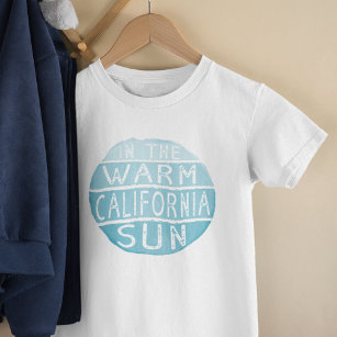 Warmes California Sun Vintag Typografie Blau Baby T-shirt