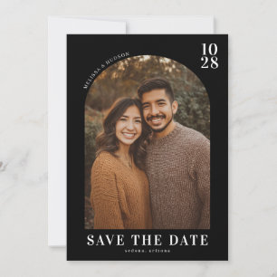 Warmes erdige moderne Foto Save The Date