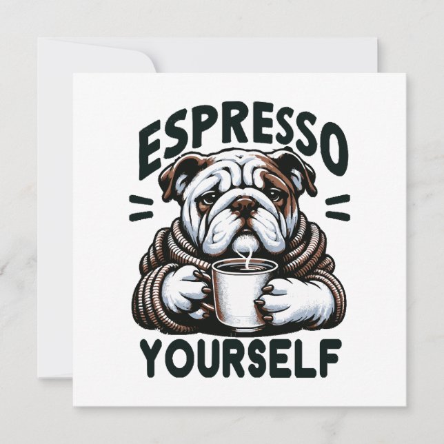 Warmes Espresso Bulldog - Cosy Coffee (Vorderseite)