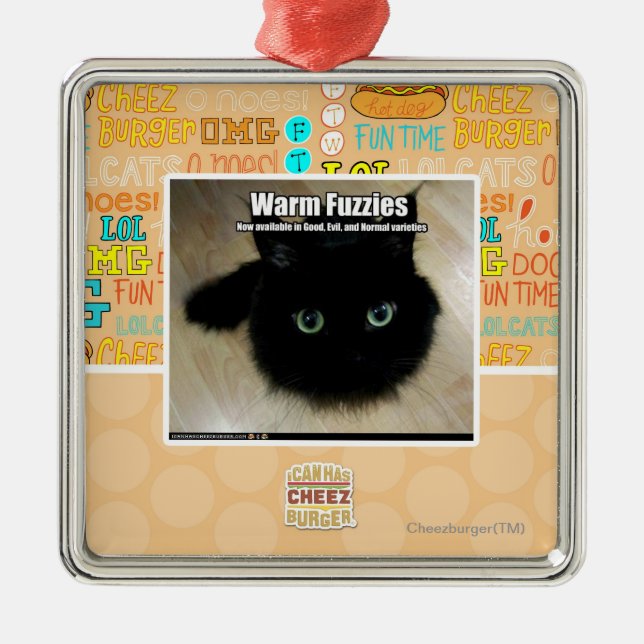 Warmes Fuzzies Ornament Aus Metall (Vorne)