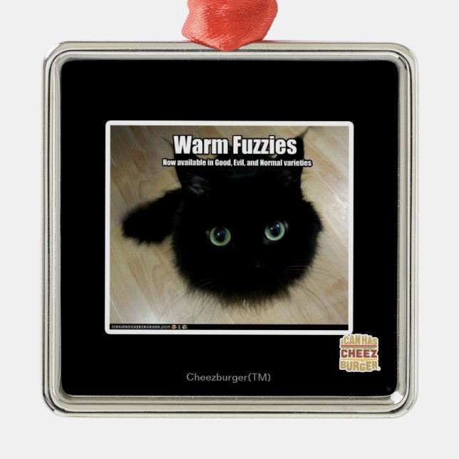 Warmes Fuzzies Ornament Aus Metall (Vorne)