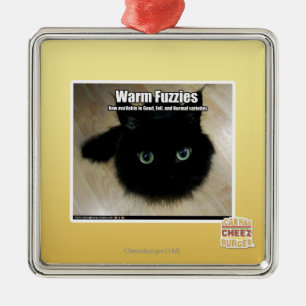 Warmes Fuzzies Silbernes Ornament