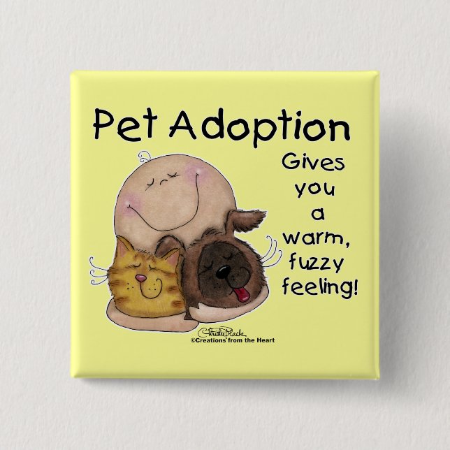 Warmes, Fuzzy Gefühl! Button (Vorderseite)