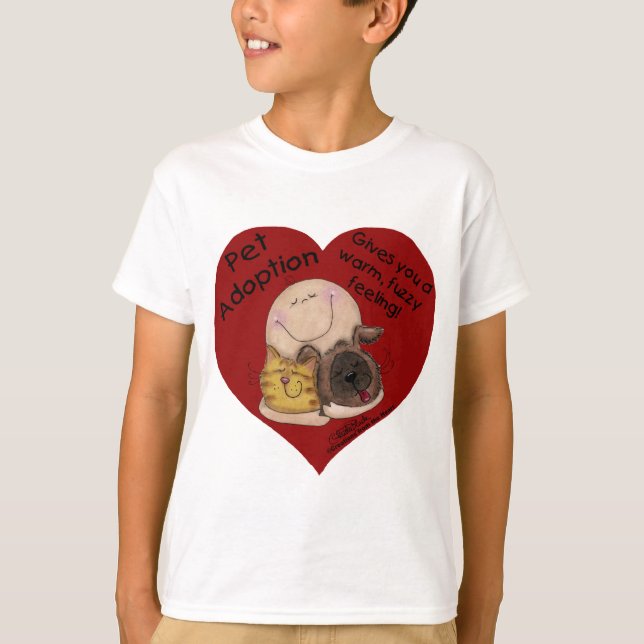 Warmes, Fuzzy Gefühl! Herz T-Shirt (Vorderseite)
