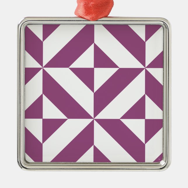 Warmes geometrisches Deko Cube Muster Ornament Aus Metall (Vorne)