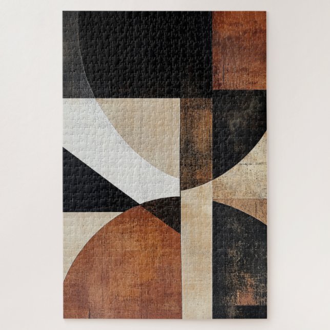 Warmes geometrisches Design für rustikalen Stil Puzzle (Vertikal)
