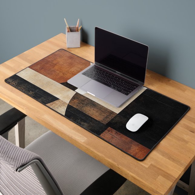 Warmes geometrisches Design für rustikalen Stil Schreibtischunterlage (Büro 2)