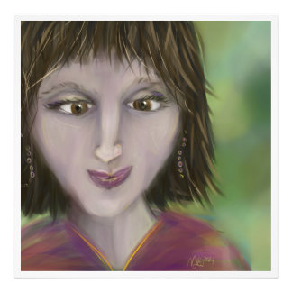 Warmes Gnaden Persönlichkeitsporträt Weibliche Kun Fotodruck