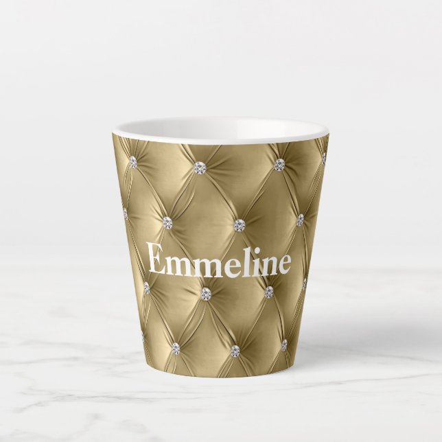 Warmes Gold Imitate Velvet Milchtasse (Vorderseite)